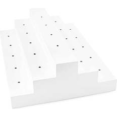 Displays Serving Darware Wooden Pop Tiered Treat Holder 24-Hole White Cake Stand