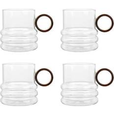 Coffee mug set of 4 Elle Set of 4 Borosilicate Cup