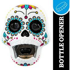 Dishwasher Safe Bottle Openers BigMouth Drinking 794275 Drinking Sugar Skull Bottle Opener