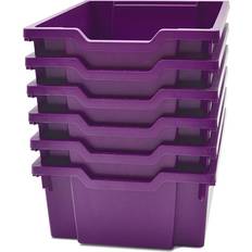 Purple Serving Platters & Trays 6pk 12.3" 5.9" Deep F2 Heavy Bins Plum Serving Tray