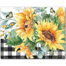 Kitchen Accessories CounterArt Sunflower Fields 3mm Heat Tempered Chopping Board