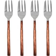 Brown Forks INOX Artisans Copper Antique Pastry 4 Pcs. Cake Fork