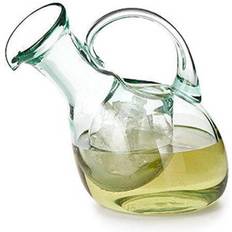 Green Wine Carafes Kalalou tilted decanter Wine Carafe