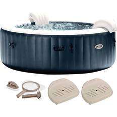 Blue Inflatable Hot Tubs Intex Inflatable Hot Tub PureSpa Plus 6-Person