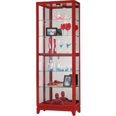 Red Storage Cabinets Howard Miller Luke V Curio Storage Cabinet