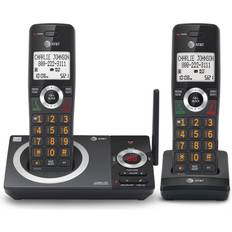 At t cordless telephone AT&T cl82219 2 handset answering system telephone black