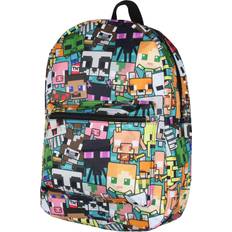 BioWorld Minecraft backpack multi character chibi video game school travel laptop
