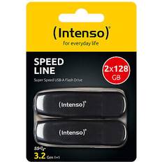 Memory Cards & USB Flash Drives Intenso Speed Line 2er Pack USB-Stick, 128 GB, 70 MB/s, Schwarz