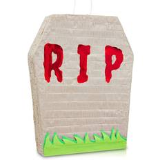 Halloween Piñatas Small Tombstone Graveyard Pinata for Halloween Party 16.5 x 13 x 3 Inches White