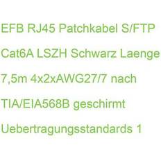 Cat7 - Network Cable Cables EFB Patchkabel S/FTP Cat6A