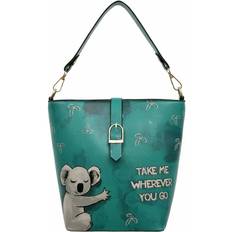 Blue - Women Messenger Bags DOGO Bucket Bag Koala Hug bunt, *36/37/38/39/40/41*