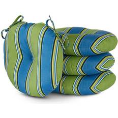 Greendale Home Fashions Cayman Stripe 15 Bistro Seat Chair Cushions Green