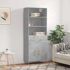 Armoires de Salle de Bain Hautes vidaXL Buffet Haut Armoire De Rangement Avec Pieds