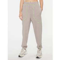Calvin Klein Grey Trousers Calvin Klein Contrast Stitch Straight Leg Joggers - Light Grey
