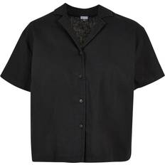 4XL - Damen Hemden Urban Classics Bluse Schwarz Relaxed Fit für Damen