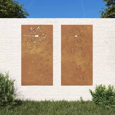 Lawn Edging vidaXL Garden Wall Decorations 2pcs 105x55cm