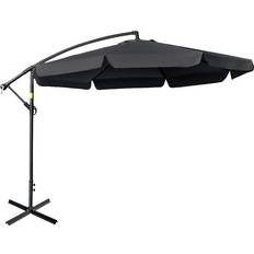 Black Parasols & Accessories OutSunny 2.7m Garden Cantilever Banana Parasol