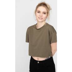 Short Jeans Noisy May Short Sleeved Semi Cropped Top