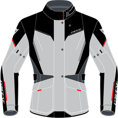 Grigio Giacche da moto Dainese Giacche Tempest D-Dry Glacier-Grey Black Lava-Red