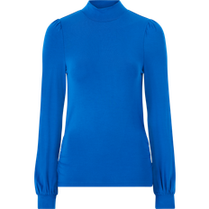 Lang T-skjorter Vila Topp viFelly High Neck L/S Top Blå