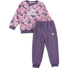 Dinosaurer Tracksuits adidas Kid's Essentials Allover Print Jogger Set - Clear Pink/Bliss Pink/Wonder Orchid/Shadow Violet