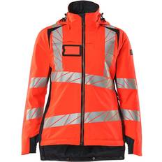 Windproof Work Jackets Mascot 19045-449-22210 Accelerate Safe Damen-Passform Atmungsaktiv Wind und Wasserdicht Zweifarbig Winterjacke, Hi-Vis Rot/Schwarzbla