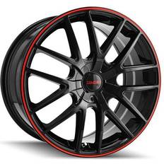 Touren TR60 17x7.5 5x112/5x120 +42mm Black/Red Wheel Rim 17' Inch