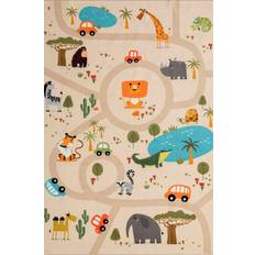 Rektangulär Mattor Barnrum KM Home Animal Carpet Linen 120x160cm