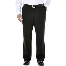 Haggar men's classic-fit expandable waist stretch khaki pants x black flat