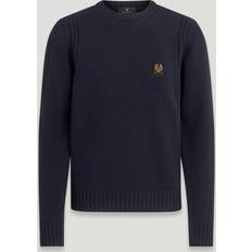 Belstaff Knitted Sweaters Jumpers Belstaff Watch Crewneck Jumper Men's Lambswool Dark Ink