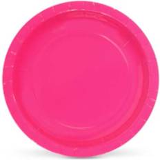 Platos Desechables Algon Set de Platos Desechables 10 unidades, Color Fucsia 20cm Resistentes y Prácticos Solución Ecológica Eventos Biodegradables