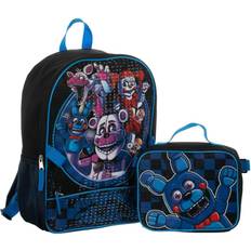 Women School Bags BioWorld Merchandising Five Nights at Freddy's Backpack with Lunch Box Set black