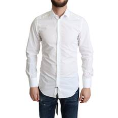 Men - Nylon Shirts Dolce & Gabbana Elegant Cotton Dress Shirt White