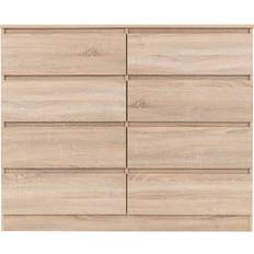 SECONIQUE Malvern Oak Chest of Drawer 122x100cm