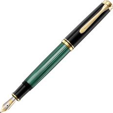 Schwarz Füllhalter Pelikan Premium Souverain M800 Deluxe reservoarpenna fin spets svart/greem