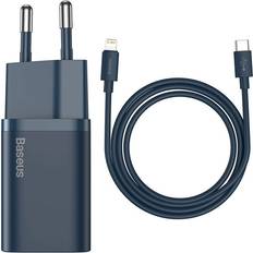 Baseus Snellader 20W PD USB-C naar Apple Lightning Kabel 1M Blauw