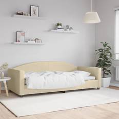 Beige Sofás vidaXL Cama Tela Color Crema 90x200 cm Sofá