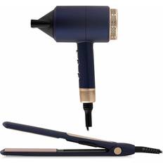 Carmen Hair Dryer & Straightener Twilight Blue and Champagne