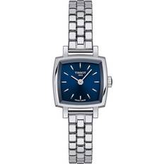 Tissot Lovely Square dameur i med lænke og blå skive