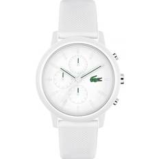 Lacoste Herr analog kvartsklocka med silikonrem 2011246, Vitt
