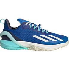 Snøring - Unisex Racketsportsko Adidas Adizero Cybersonic Tennis Shoes - Bright Royal/Off White/Flash Aqua