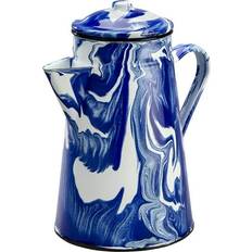 Blue Coffee Pitchers Marble Enamelware Marketplace Coffee Pitcher