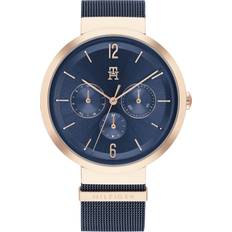 Tommy Hilfiger Ure på tilbud Tommy Hilfiger Lidia 1782541 Woman 40 mm Analog Kvarts Mineralglas Blue 18 mm