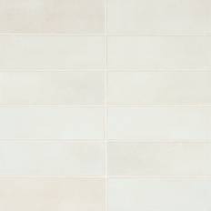 Bedrosians Celine Rectangle 2 6 Matte White Porcelain Floor Tile 5.33 sq. ft./Case