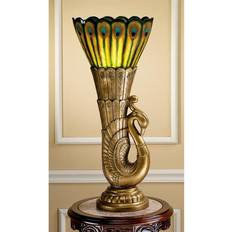 Design Toscano Art Deco Peacock Sculptural Table Lamp