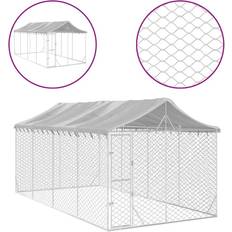 vidaXL 6 2.5 m Outdoor Dog Kennel Dog House Roof Dog Cage
