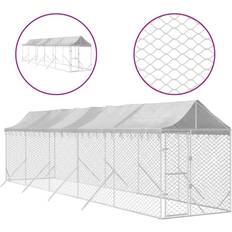 vidaXL 10 2.5 m Outdoor Dog Kennel Dog House with Roof Dog Cage