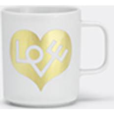 Vitra Coffee Mug Love Heart Gold Hvid Kop