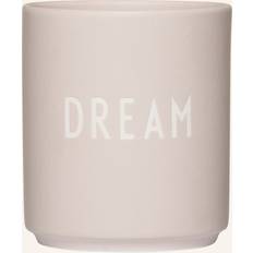 Beige Tasses Design Letters AJ Favourite en Porcelaine 25 cl Dream-pastel Beige Tasse