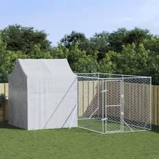 vidaXL 4 2.5 m Outdoor Dog Kennel Dog House Roof Dog Cage